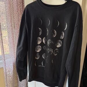 Vintage Black Moon Phase Sweatshirt